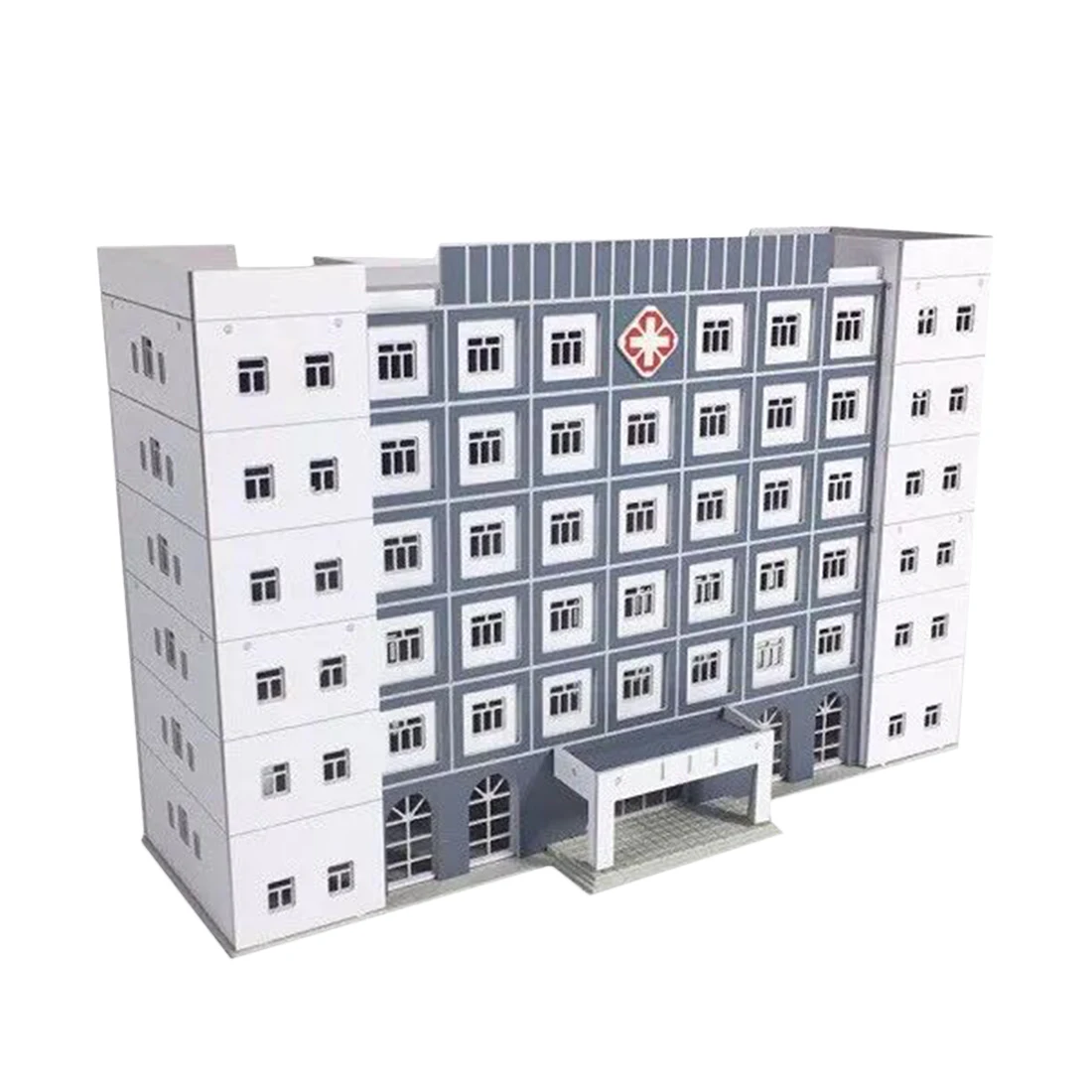 

1:150 N Scale Train Sand Table Landscape DIY Assembly Model Hospital Building Architecture For 14+
