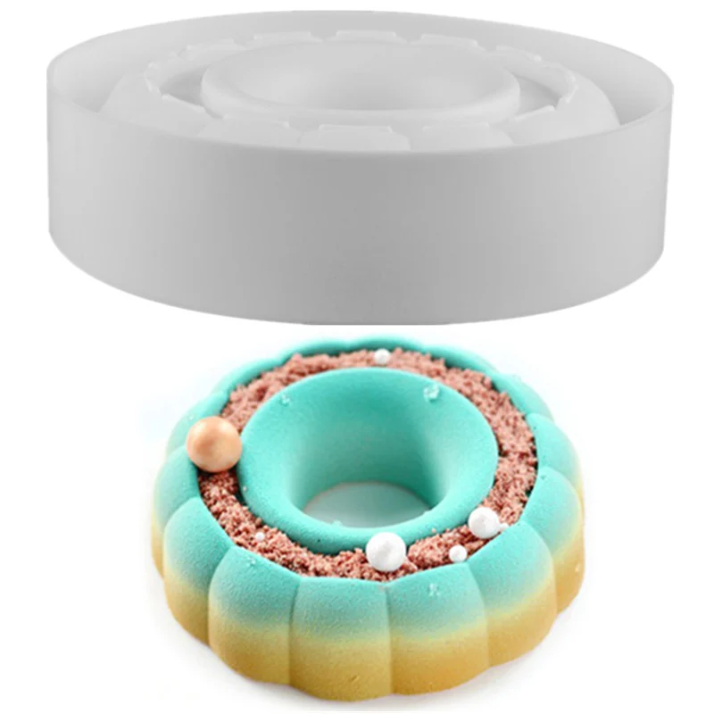 

Large Cake Mold Flower Shape Silicone Cake Pan Bread Pie Flan Tart Molds