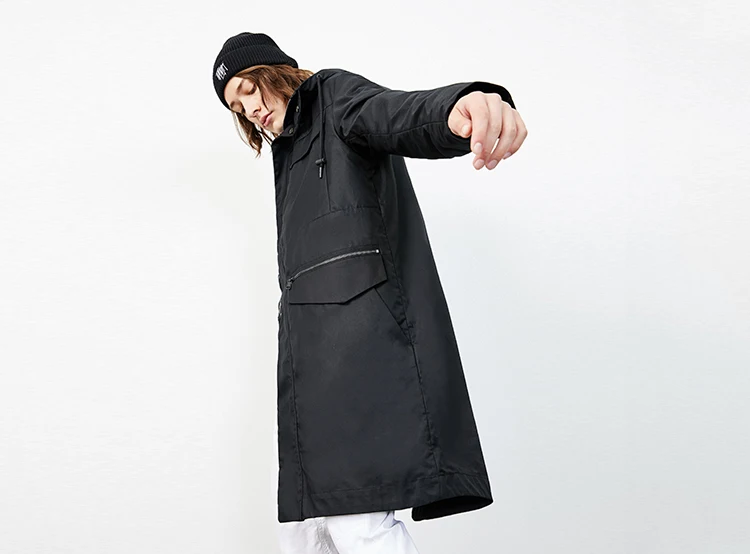 Jack Jones зимняя мужская длинная куртка с капюшоном из хлопка | 218409507