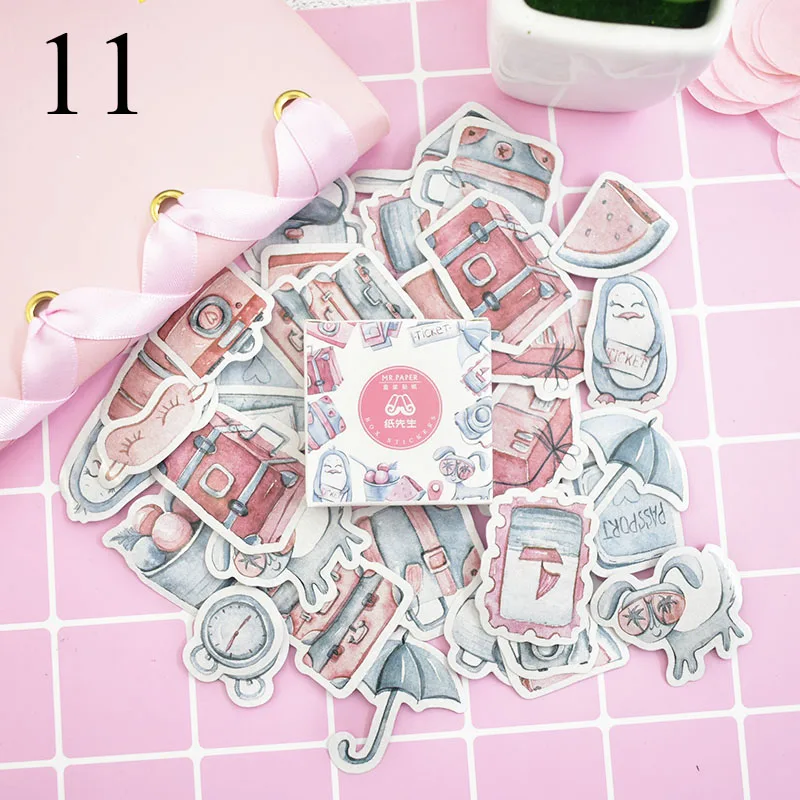 11 40 шт. милые канцелярские наклейки s Kawaii КИТ наклейка s пуля бумага для журнала наклейка для малыша DIY Скрапбукинг ежедневник, альбомы - Цвет: 11