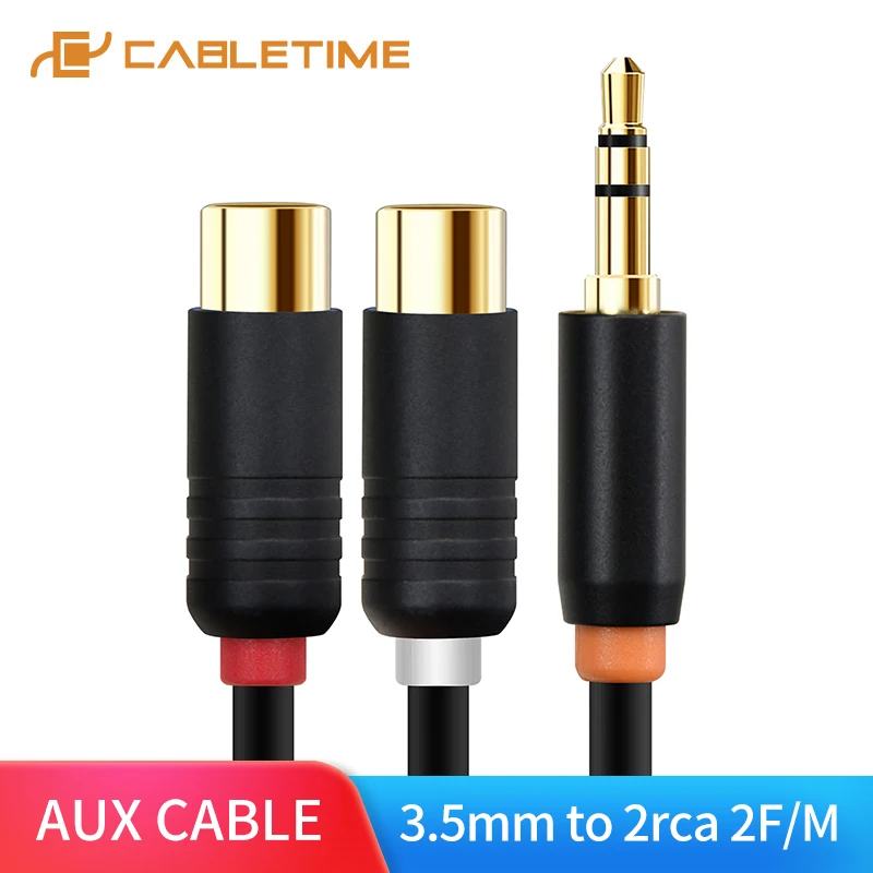 Кабель Male to Female 2 RCA To 3 5 мм Jack аудио кабель сплиттер для стерео усилителя домашнего