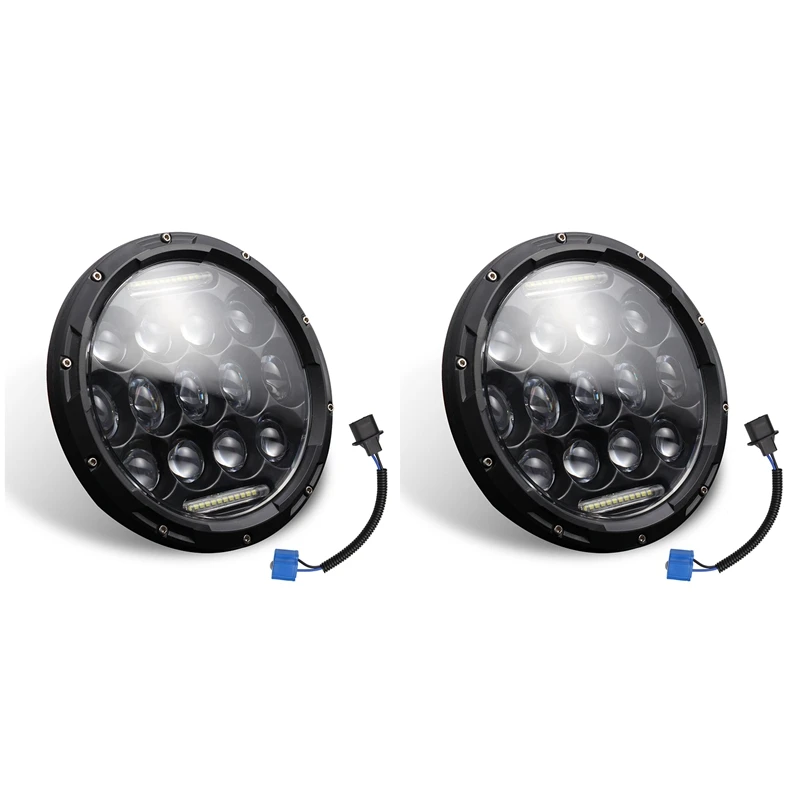 

7 inch Round LED Headlights 280W High Low Beam Halo Angle Eyes DRL for Jeep Wrangler JK JL TJ LJ CJ Land Rover
