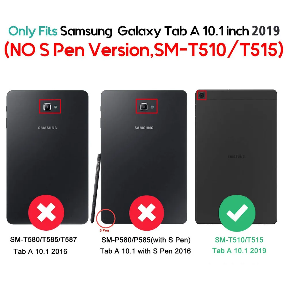 Для Samsung Galaxy Tab A 10,1 T510 T515 SM-T510 чехол для планшета, противоударный жесткий прочный Броня сверхмощный силиконовый чехол+ ручка