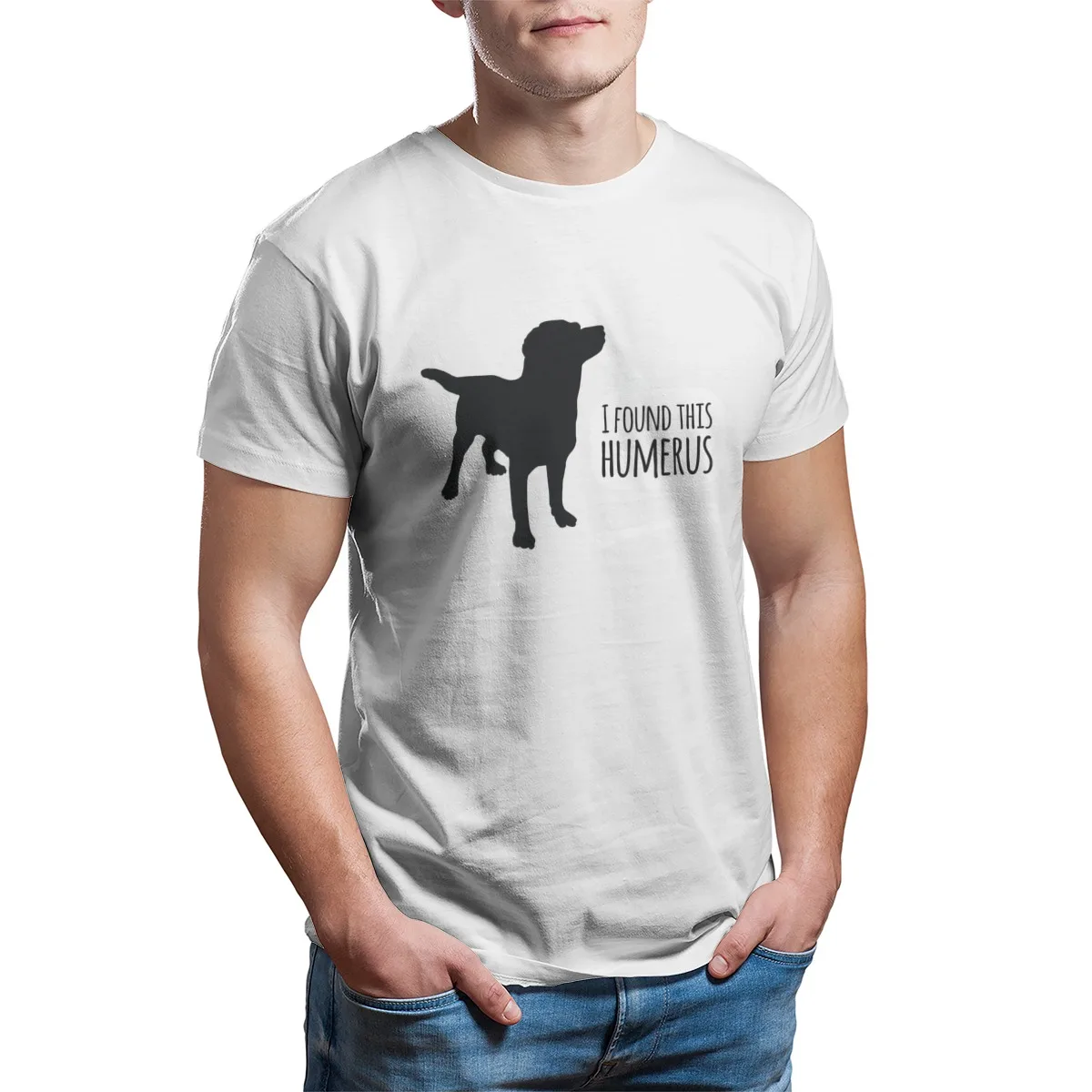 Оптовая продажа одежды с надписью I Found This Humerus Bone Dog топы коротким рукавом