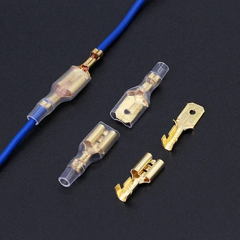 Terminales de crimpado con sello aislado, conectores de cable eléctrico, Conector de Terminal para crimpar, Kit surtido, 270/135/120 Uds., 2,8/4,8/6,3mm 2