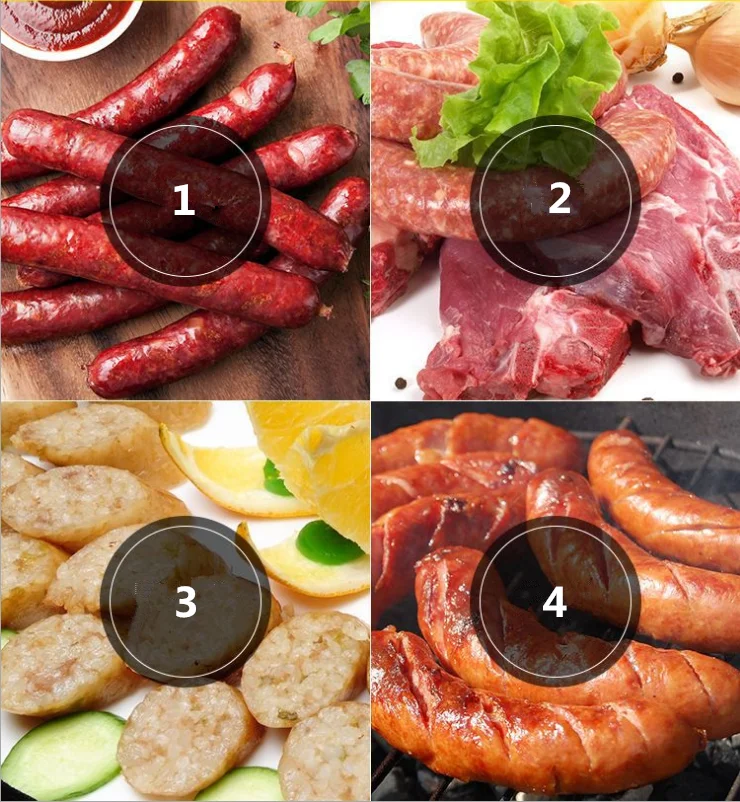 Ручная колбасная машина для наполнителя мяса колбасы, наполнитель для мяса колбасы с ручным управлением, оборудование для приготовления пищи, Набор насадок для воронки