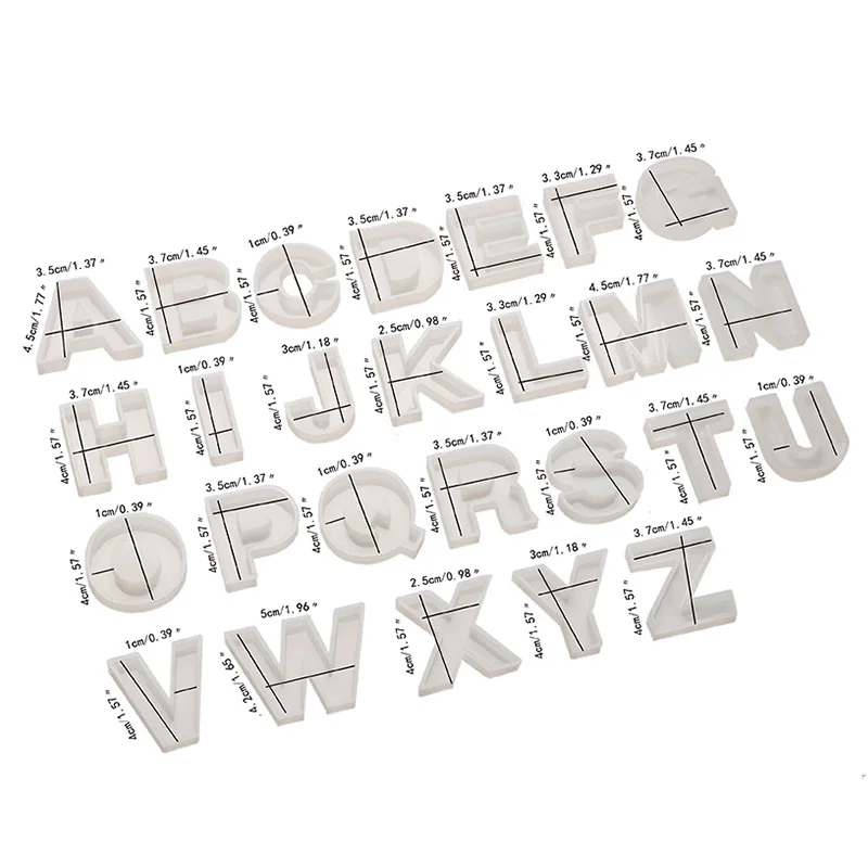 

QIAOQIAODIY Jewelry Mold A-S Alphabet English Letters Silicone Mold Craft Jewelry Making DIY Clear epoxy resin molds for jewelry