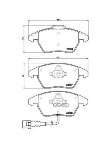 Колодки Тормозные Audi A3/Volkswagen G5/Passat 06/Touran 0306/Caddy 04 Пер. Brembo P85075 Brembo арт. P85075