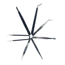 7 шт. набор пинцетов высокого качества 7 шт. антистатический инструмент, плоскогубцы кривая нержавеющая сталь tweezers