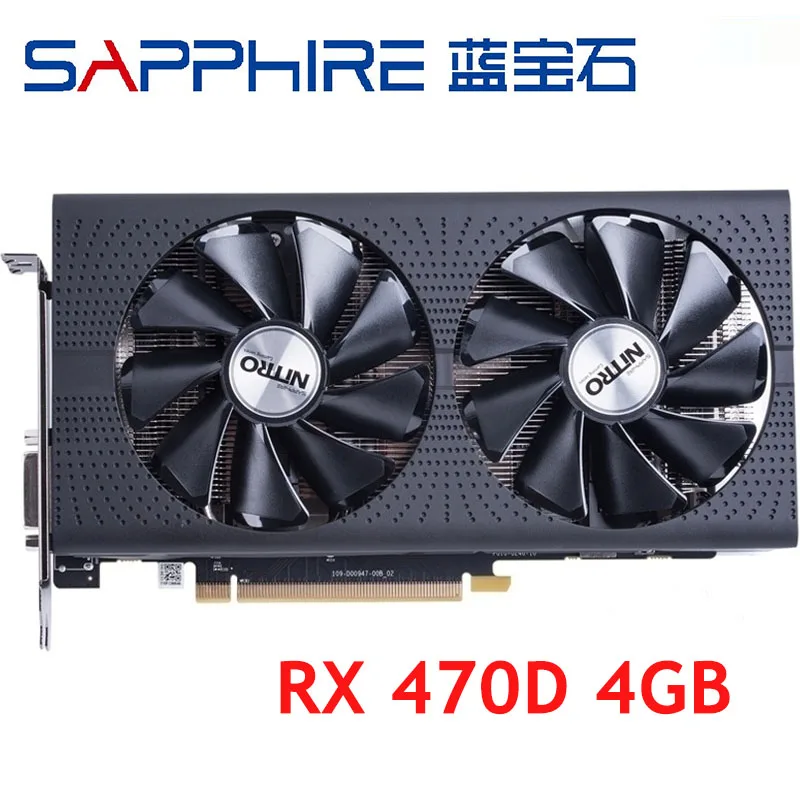 Видеокарта SAPPHIRE RX 470D 4 Гб 256 бит GDDR5 видеокарта для AMD 400 серии VGA карты RX470 D RX470D