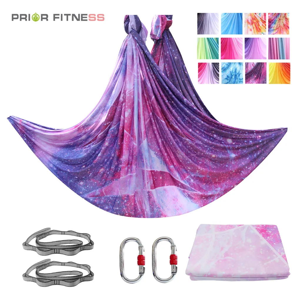 PRIOR FITNESS 6 Meters yoga hammock set anti gravity inversion aerial yoga equipment swing trapeze