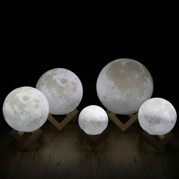 

3D Magical LED Luna Night Light Moon Lamp Desk USB Charging Touch Control Home Decor