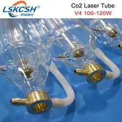 Lskcsh Co2 лазерной трубки V4 100 Вт 120 Вт CO2 лазерной трубки 1450 мм длина 80 мм Диаметр Упакованные в деревянном корпусе с бесплатной проводное