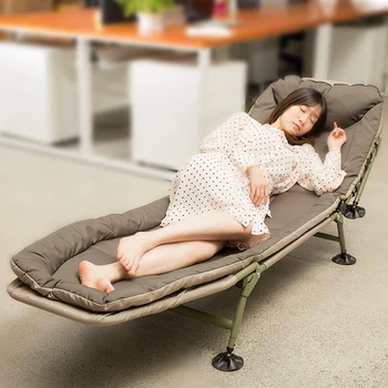 

Strict Selection of Napping Folding Bed Office Sheets Portable Recliner Outdoor Simple Marching Escort
