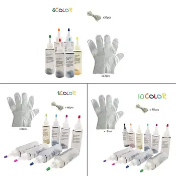 

10 Color Tie Dye Kit Kid Tie Dye Art Set One-Step Adults Fabrics Dye Paints Supplies Fashion Festival DIY Art Craft Gift