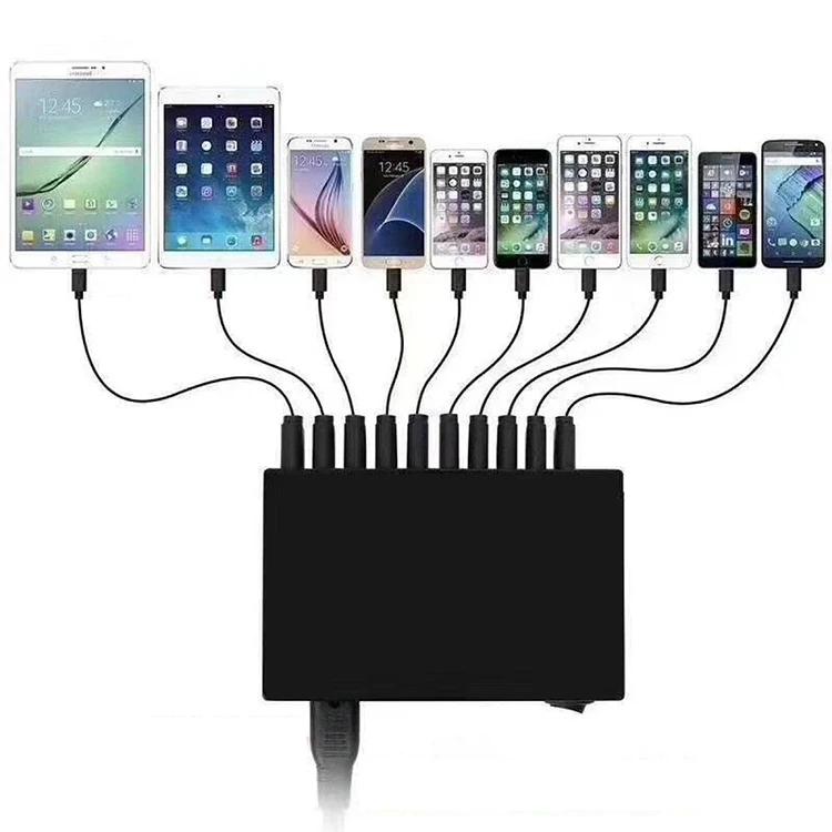 10 портов usb универсальное настенное зарядное устройство qc3.0 зарядное устройство адаптер умный мобильный телефон зарядное устройство для samsung s10 xiaomi mi9 быстрое зарядное устройство