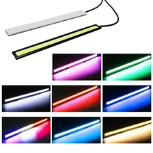 

2Pcs 12V COB Car LED Strip Light Daytime Running Light 17cm Super Bright DRL Led Light Strip Auto Day Driving Lamp for Auto Car