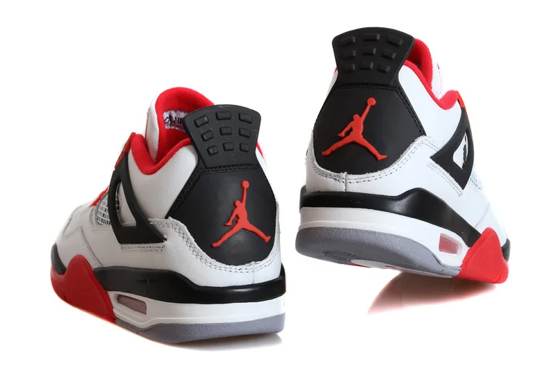 Классический Стиль jordan 4 Ретро Мужские баскетбольные кроссовки низкие AJ 4 белые огненные красные износостойкие 308497-116