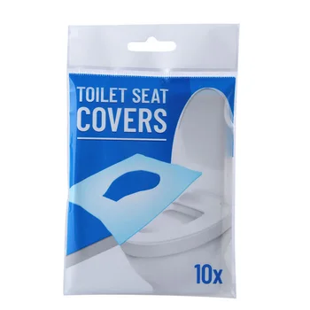 

Flushable Paper Disposable Toilet Seat Covers, 10 Travel Packs (100 Covers),Pocket Size, Use in Public Toilets