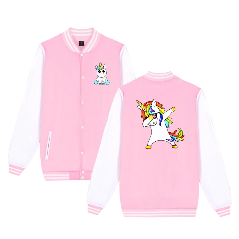 baseball jacket 10 Осенняя бейсбольная куртка с принтом единорога куртки для маленьких мальчиков и девочек детское зимнее теплое пальто для девочек повседневная одежда, верхняя одежда - Цвет: baseball jacket 10