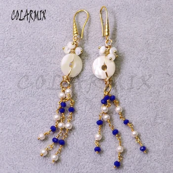

5 Pairs Beaded crafted earrings beaded dangle earrings fashion accessories for women gift jewelry beads drop earrings 6211