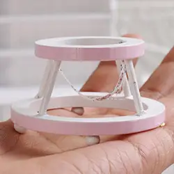 Meubles de maison de poupée, trotteur pour bébé, Mini accessoire de Simulation de scène pour Miniatures, jouets de décoration 1/12 