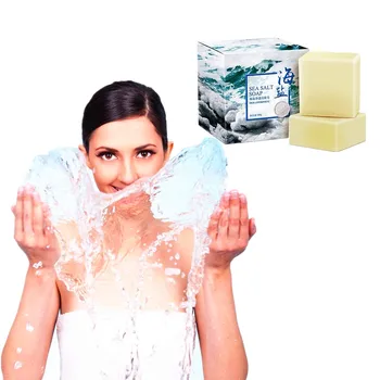 

Clean face bath degrease clean face deep cleansing hand whitening soap removing blackheads preventing acne and sea salt soap