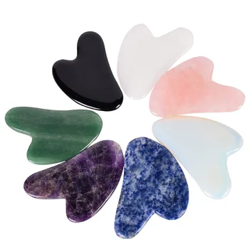 

Natural Jade Guasha Scraping Massage Guasha Board Face Lift Body Skin Relaxation Slimming Beauty Neck Thin Lift Facial Eye Care