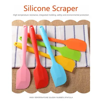 

Kitchen Silicone Cream Butter Cake Spatula Mixing Batter Scraper Brush Butter Mixer Cake Brushes Baking Tool Kitchenware