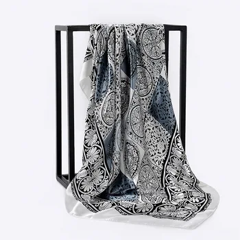 

2020 High quality Blue and White Porcelain Style Classical Fashion scarf Thin Section the Silk Floss Women Scarf Shawl