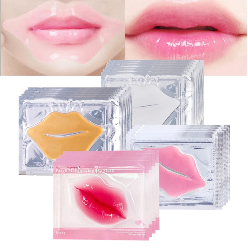 

Moisture Collagen Lip Mask Hydrating Crystal Patches Repair Lines Lip Plumper Anti Wrinkle Mask for Lip Enhancement Gel Pads