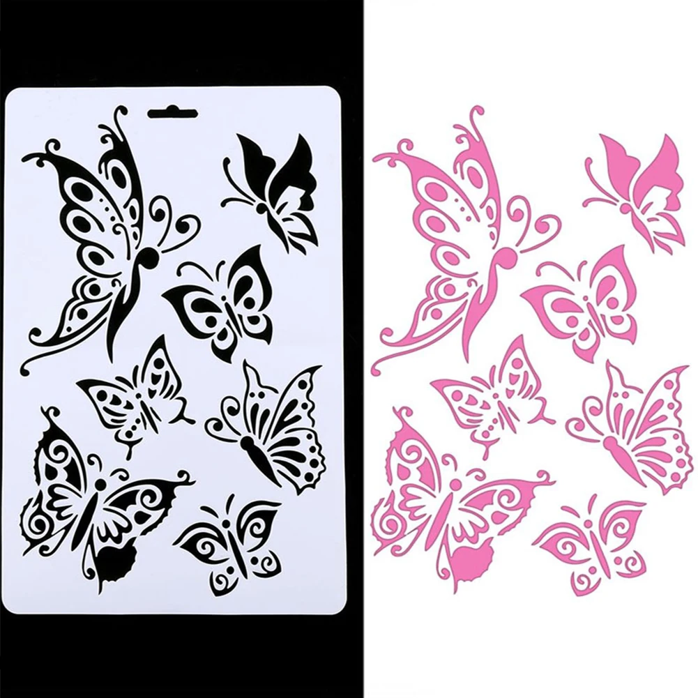 DIY DButterfly Layering трафареты для рисунки на стену штампы для скрапбукинга альбом тисненая картонная открытка