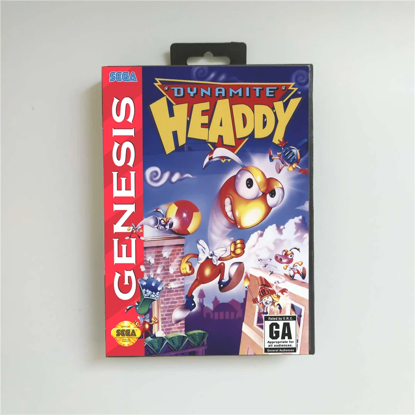 Dynamite Headdy-крышка США с розничной коробкой 16 бит MD игровая карта для Sega Megadrive Genesis