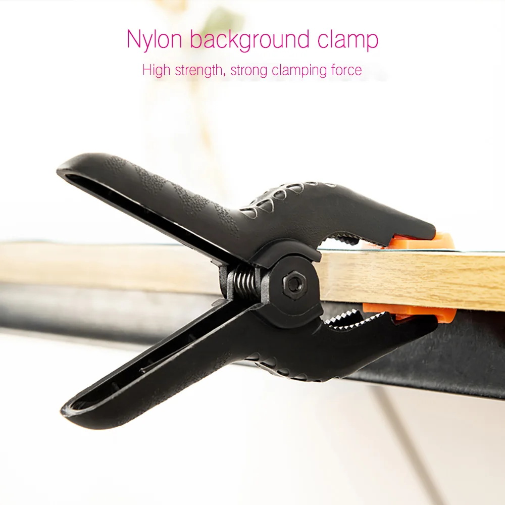 

10Pcs Spring Clamps DIY Woodworking Tools Plastic Nylon Clamps For Woodworking Spring Clip Photo Studio Background 3Inch/4Inch