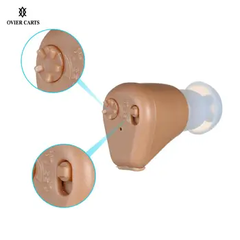 

AXON Rechargeable Hearing Aid Personal Sound Amplifier (Fits Both Ears) Noise Reduction with 4 Earplugs for Adults Elder Seniors