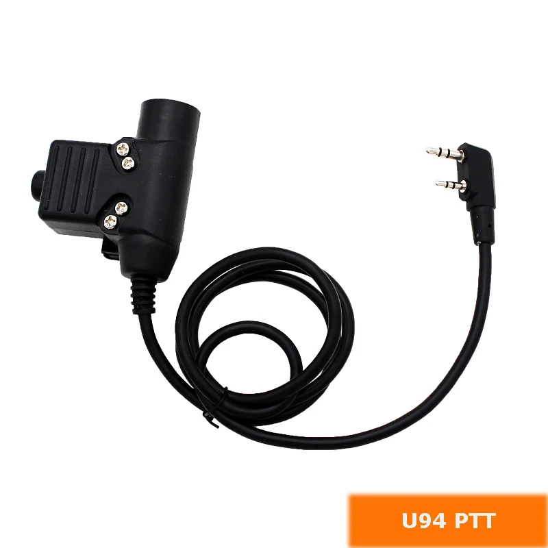 Z Тактический HD01 с U94 PTT Peltor PTT двухстороннее радио гарнитура для BaoFeng UV-5R UV-82 BF-F8HP UV-6R Retevis RT-5R иди и болтай Walkie Talkie - Цвет: U94 PTT Cable
