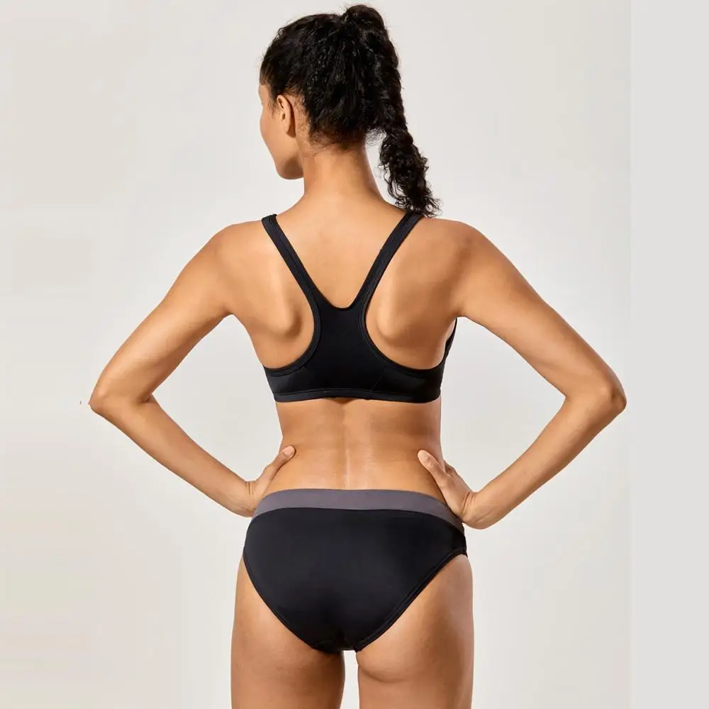 Tanie SYROKAN damskie Bikini treningowe sportowe stroje kąpielowe dwuczęściowe stroje kąpielowe