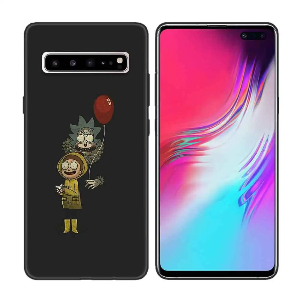 Черный мягкий силиконовый чехол для samsung Galaxy S7 S8 S9 S10 5G S10E J4 J6 J8 M20 Note 8 9 Edge Plus Cas Rick and Morty S
