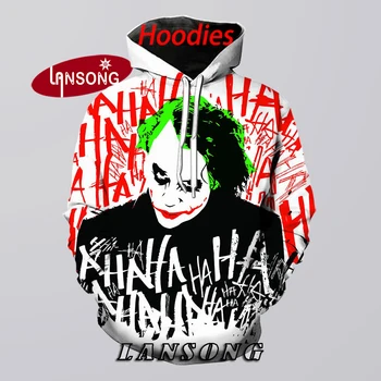 

coat mens hoodies 3d print harajuku new men weashirts/pants ha ha joker jacket men short homme clothes men hip hop streetwears