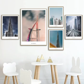 

Dubai City Landscape Canvas Poster Home Wall Decor (No Frame)