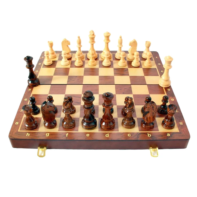 Chess and king: (a) chessboard with pieces and (b) chessboard with