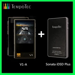 (Sonata iDSD Plus)+(V1-A),Headphone Amplifier TempoTec USB DAC Support WIN MacOSX Android iPHONE True Blance Dual DAC DSD HIFI