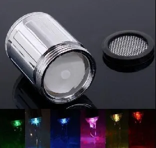 

LED Faucet Color Changing Colorful Three-Color Temperature Control Shining Micro Tap Small Size Water-Saving Faucets F01