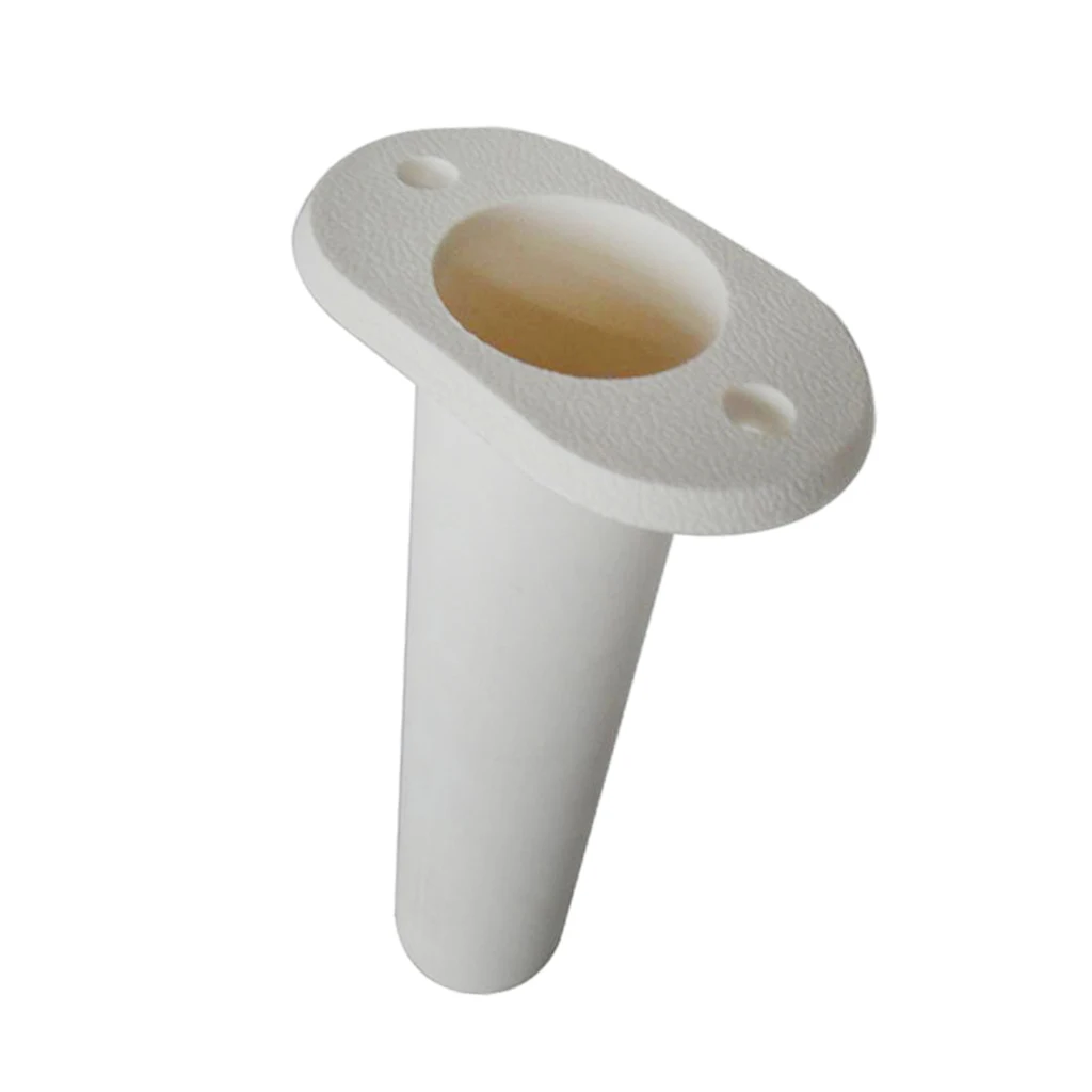 90 Degree Boat Fishing Rod Holder Stainless Steel Flush Mount Kayak White 