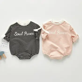 

Autumn Baby Clothing Cute Striped Baby Girls Clothes Toddler Girls Striped Baby Bodysuit Baby Boy Jumpsuit