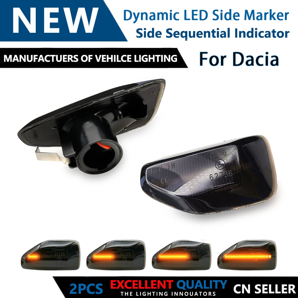 

2Pcs Turn Signal Sequential Blinker Light For Dacia Logan MK2 Duster MCV MK2 Sandero MK2 Stepway MK2 DynamicÂ SideÂ MarkerÂ Lamp