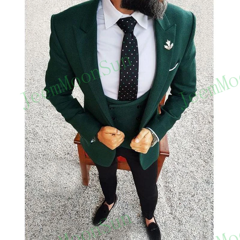 Men Suits Dark Green Men Blazer 