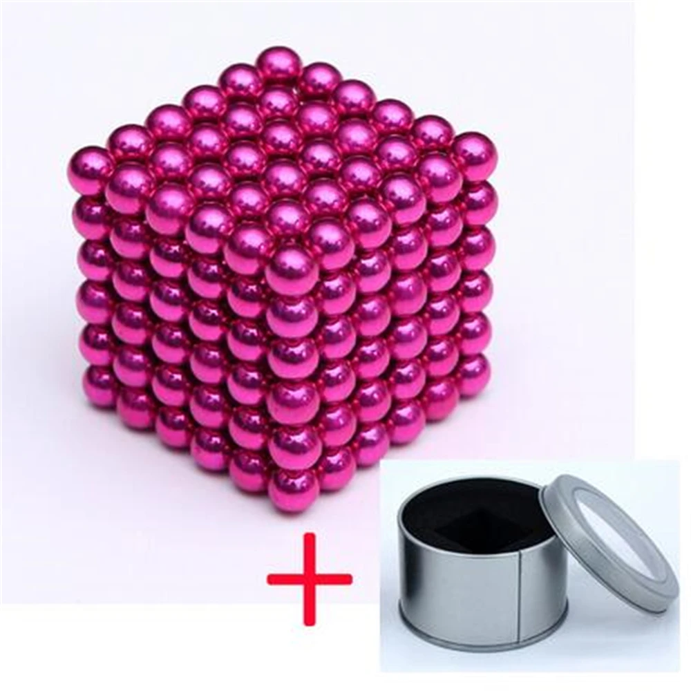 

Magnetic Balls - Classic of 216pcs 3mm - Fun Stress Relief Desk Toy for Adults Puzzle Cube Ball Mashable Smashable Buildable