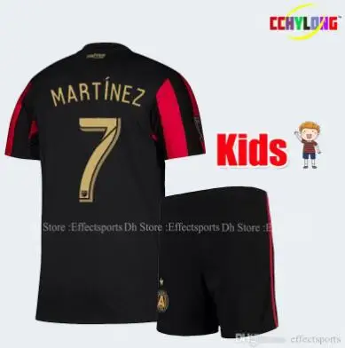 Коллекция года, детская JerseySoccer Jersey, 19/20 для мальчиков, Pogba Nagbe Barco Gressel MARTINEZ ALMIRON, футбольные футболки+ штаны - Цвет: kids