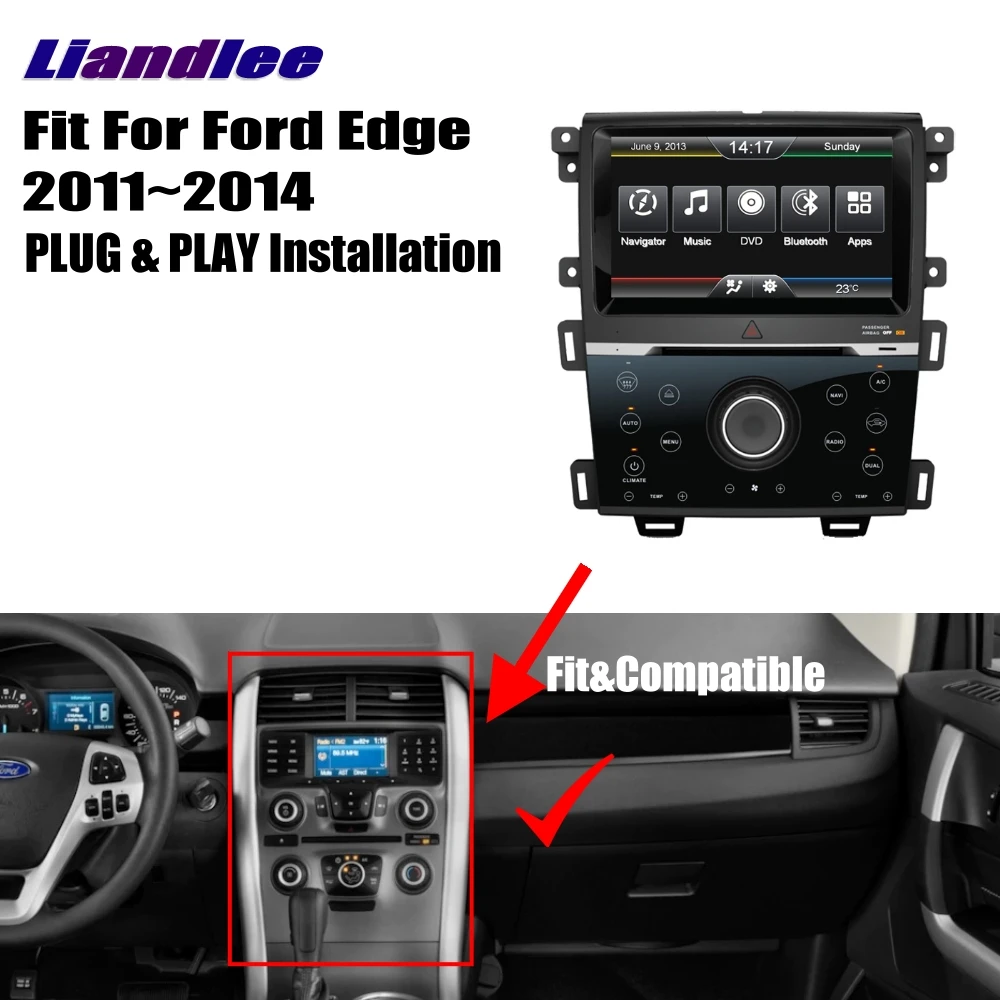 Автомагнитола для Ford Edge 2011 2012 2013 2014 CD DVD плеер GPS навигация мультимедиа HD экран DVR